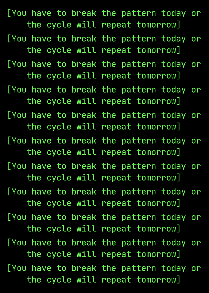 Break the Pattern Inspirational Text Art