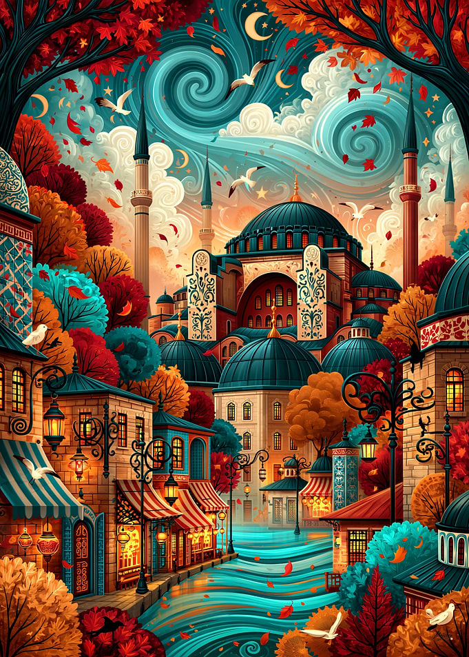 Whimsical Istanbul Hagia Sophia Dreamscape