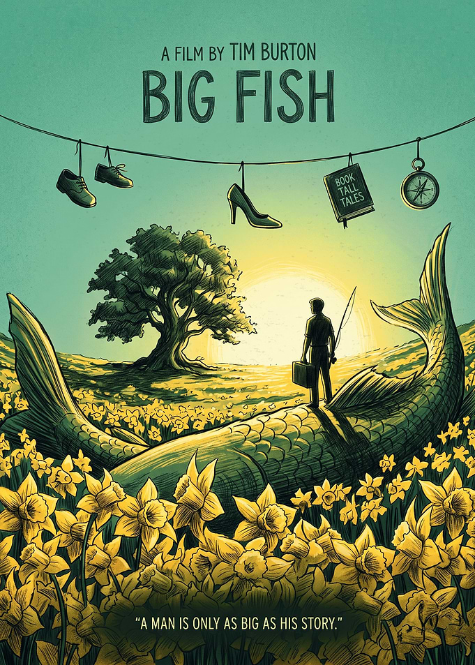 Big Fish Fantasy Drama Minimalist Poster