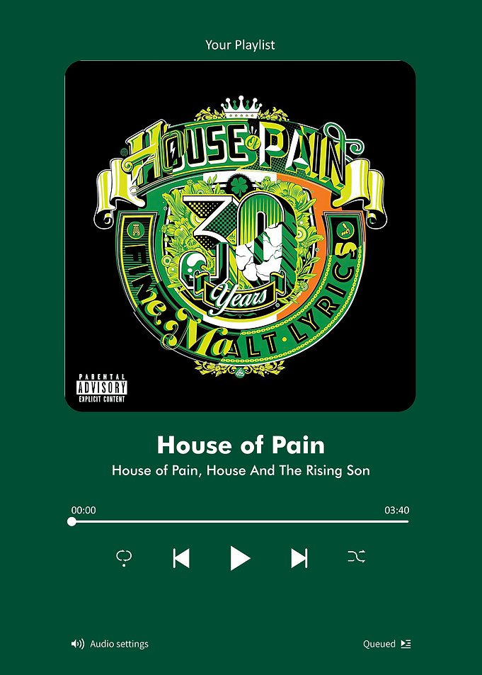 House of Pain Music Player Interface