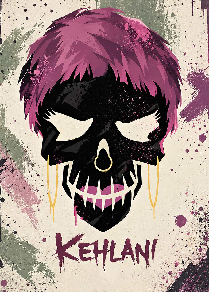 Kehlani Skull Pop Art Poster