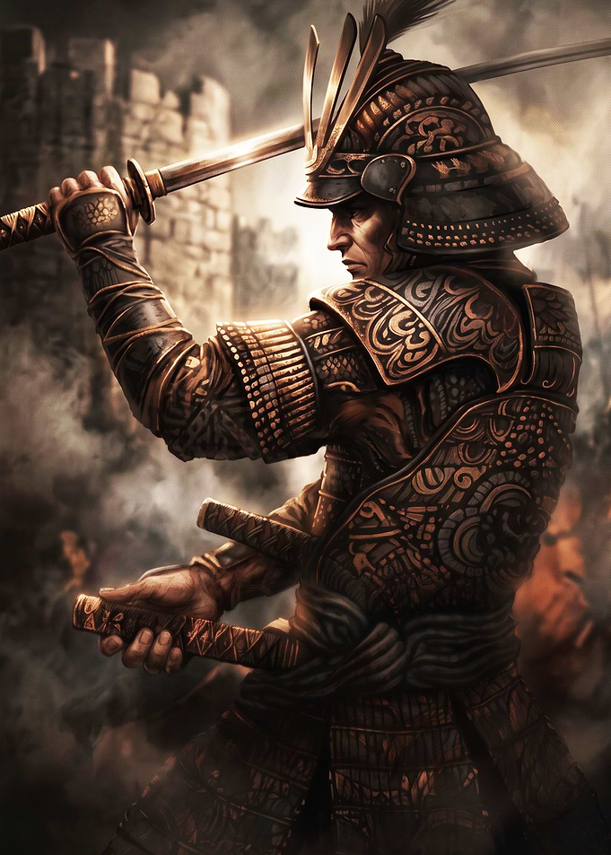 Samurai Warrior in Battle Armor