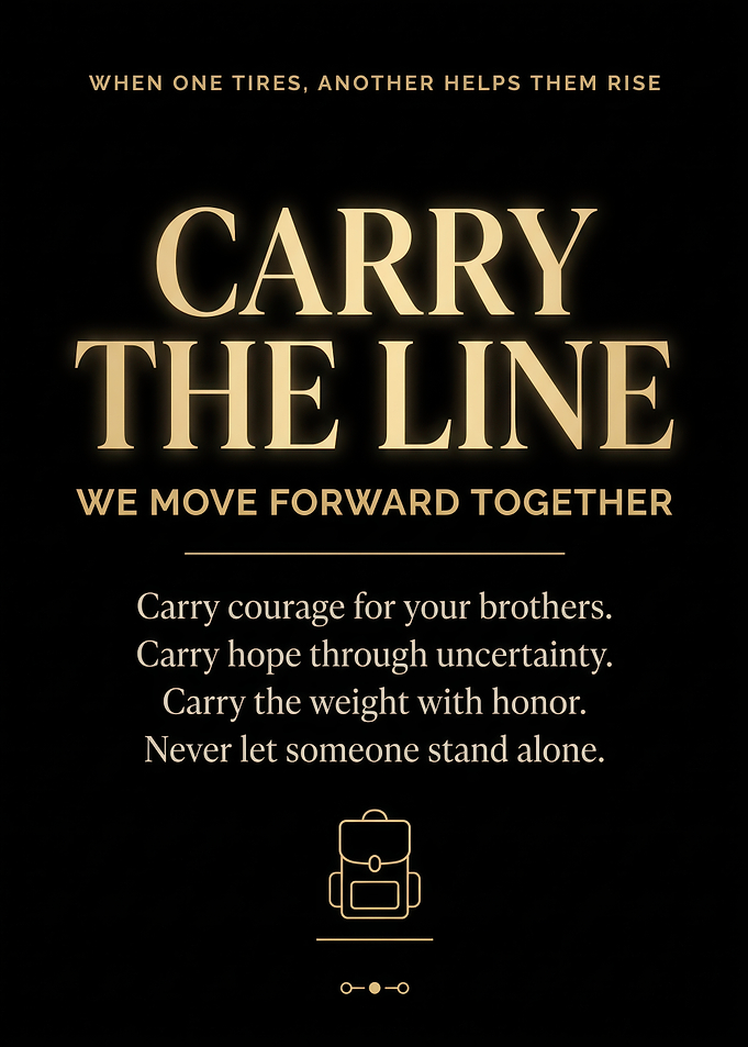 Carry The Line Inspirational Poster
