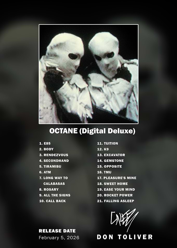 Don Toliver Octane Album Tracklist Poster