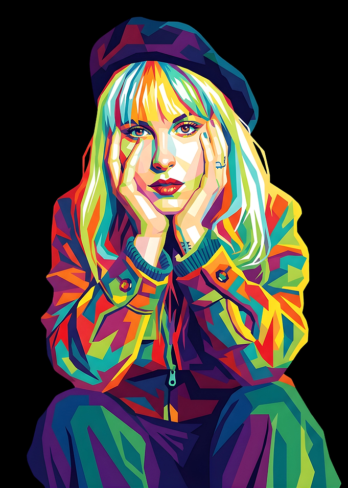 Hayley Williams WPAP Pop Art Portrait