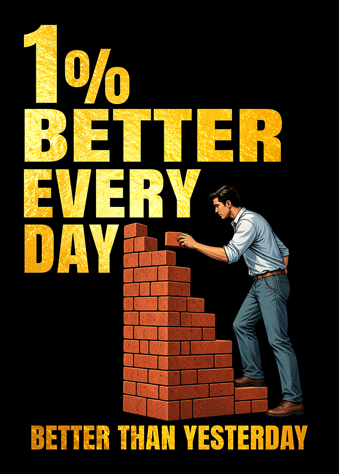 1% Better Every Day Motivational Poster