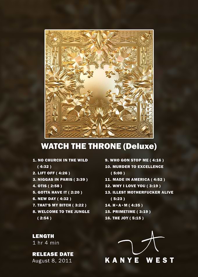 Watch The Throne Deluxe Album Poster