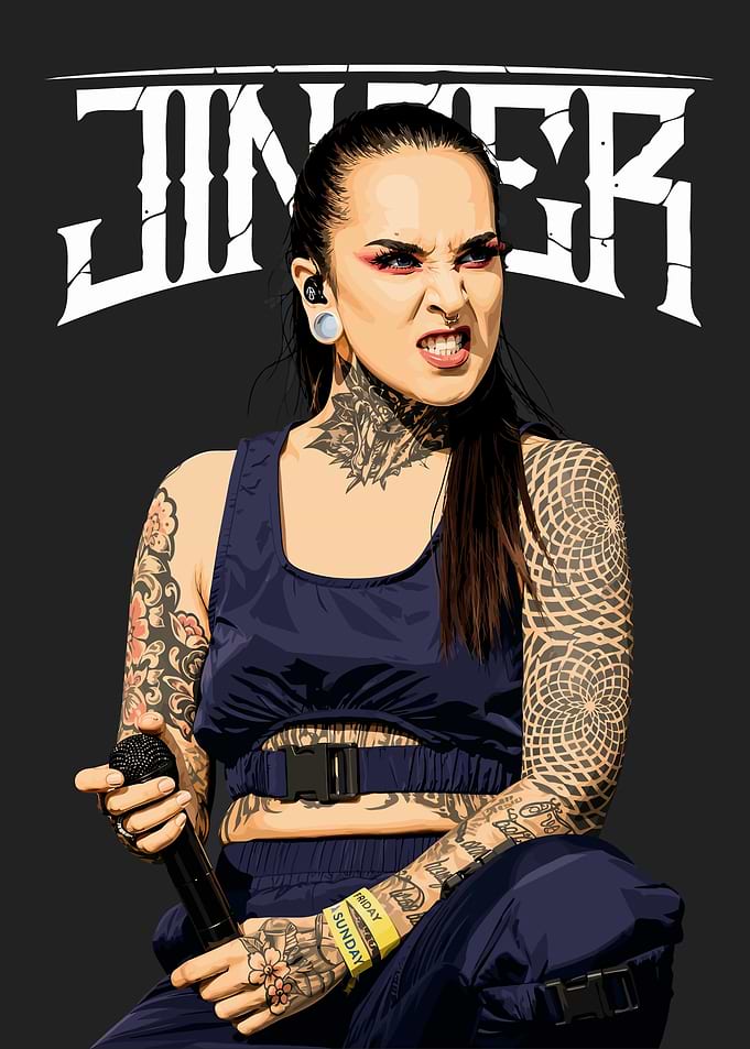 Jinjer Tatiana Shmayluk Vocalist Illustration
