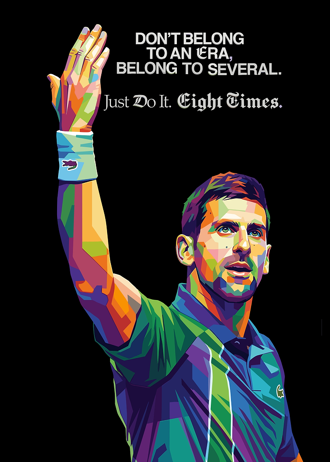 Novak Djokovic WPAP Pop Art Poster