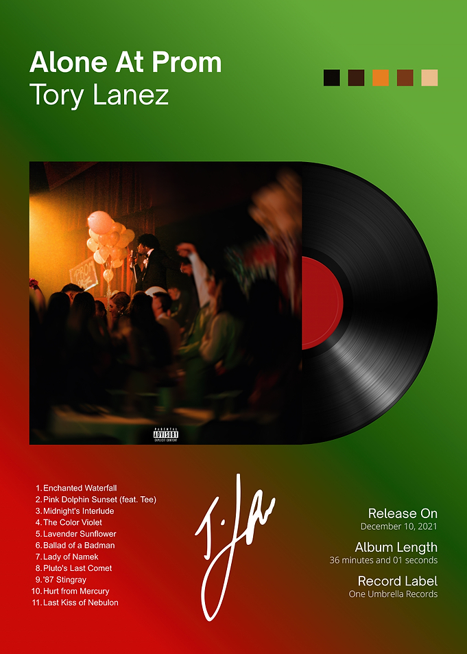 Tory Lanez Alone At Prom Album Poster