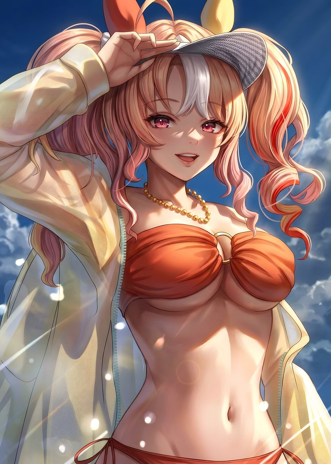 Anime Girl in Summer Bikini