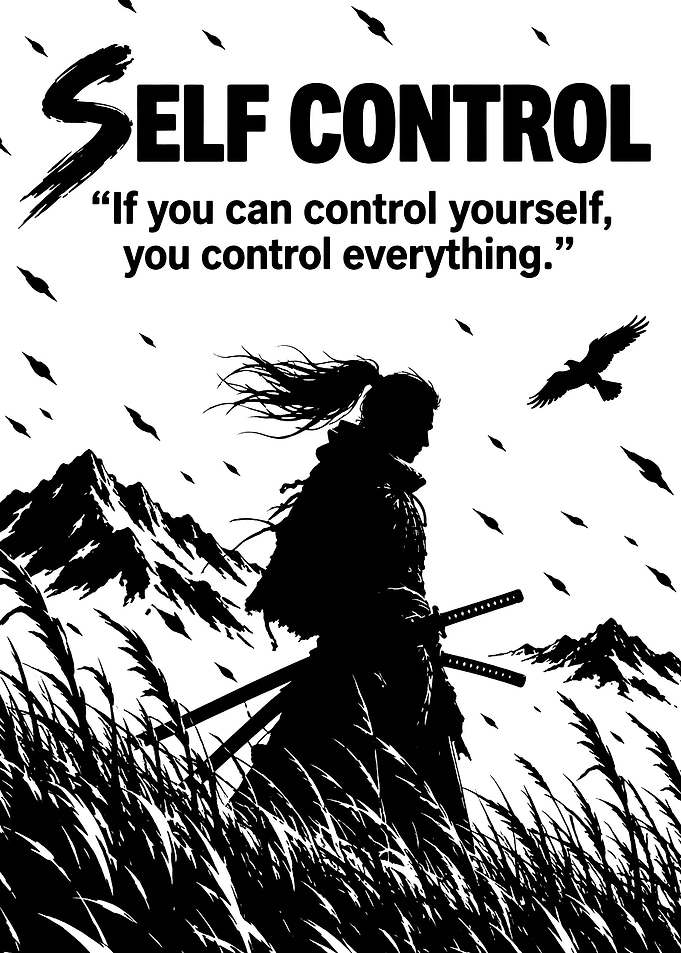 Samurai Self Control Inspirational Poster