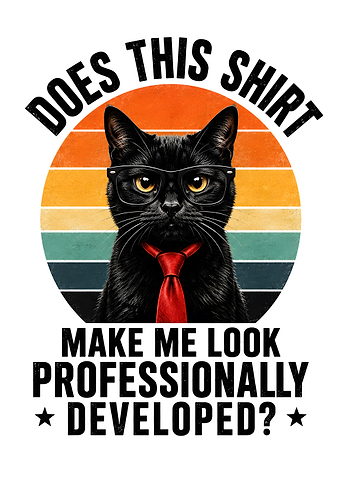 Professionally Developed Black Cat T-Shirt Design