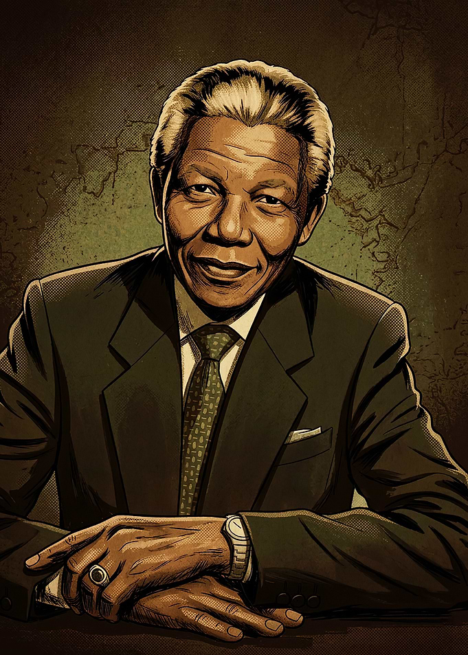 Nelson Mandela Portrait Illustration