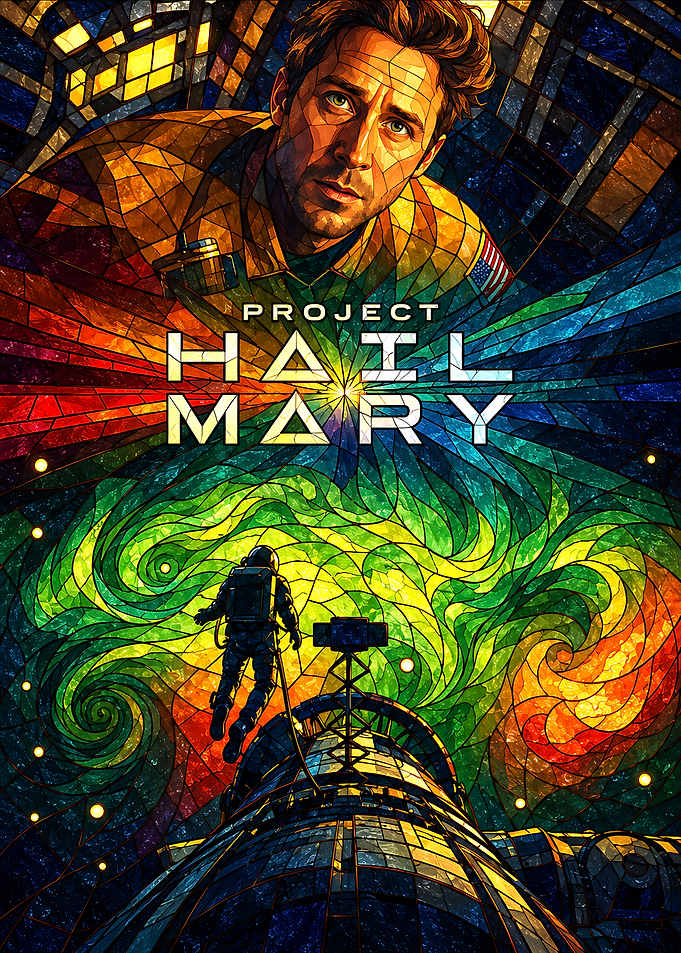 Project Hail Mary Stained Glass Poster
