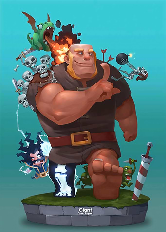 Clash Royale Giant Character Illustration