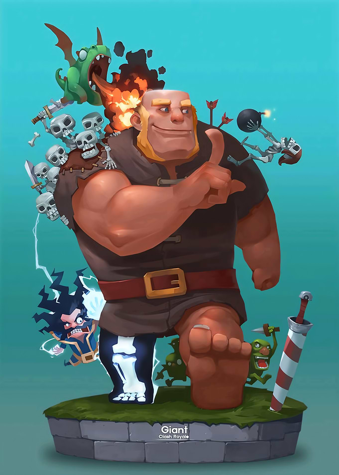 Clash Royale Giant Character Illustration