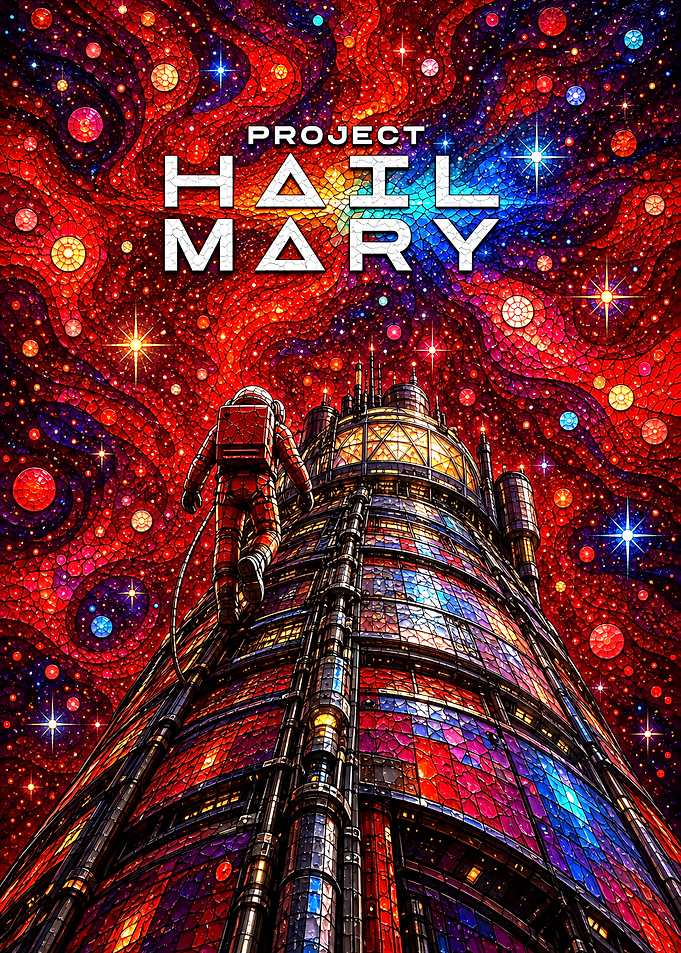Project Hail Mary Stained Glass Poster