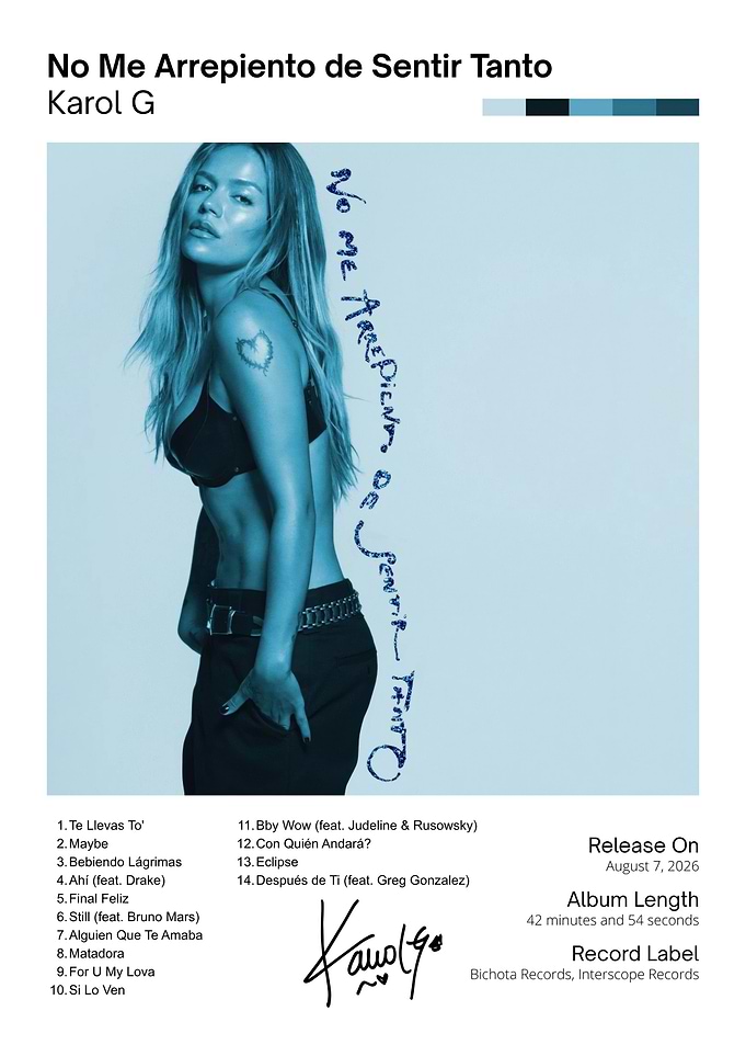 Karol G Album Cover Poster