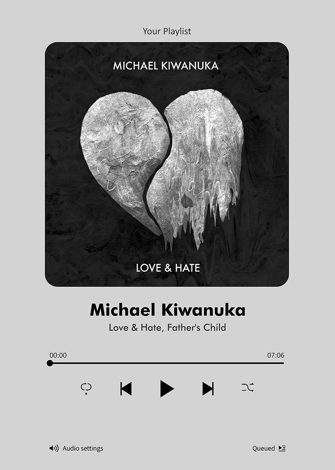 Michael Kiwanuka Love & Hate Music Poster