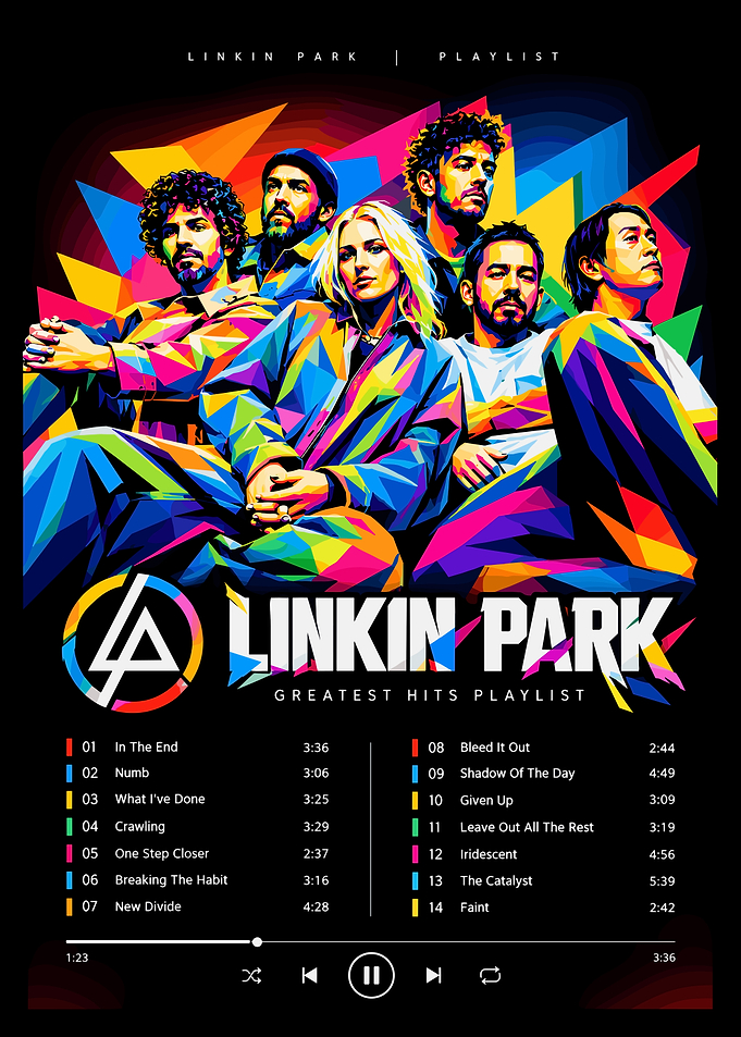 Linkin Park Greatest Hits Playlist Poster