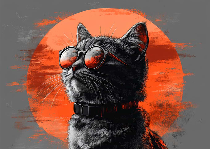 Cool Cat with Sunglasses