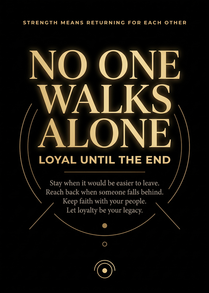 No One Walks Alone Inspirational Poster