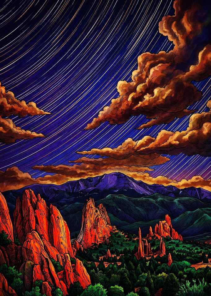 Garden of the Gods Star Trails