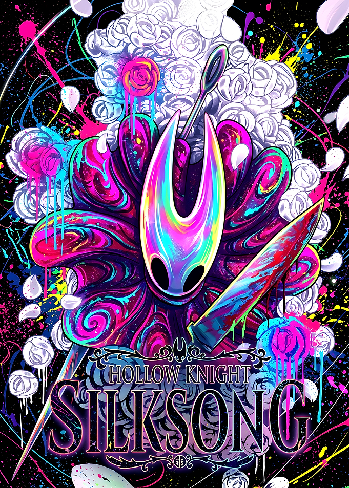 Hollow Knight Silksong Neon Art