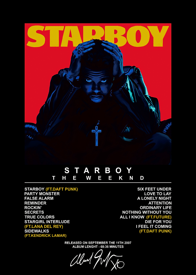 The Weeknd Starboy Album Poster