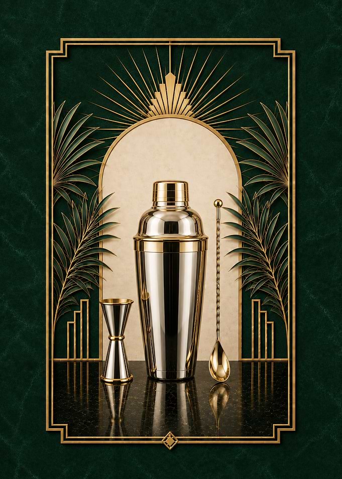 Art Deco Cocktail Shaker Set