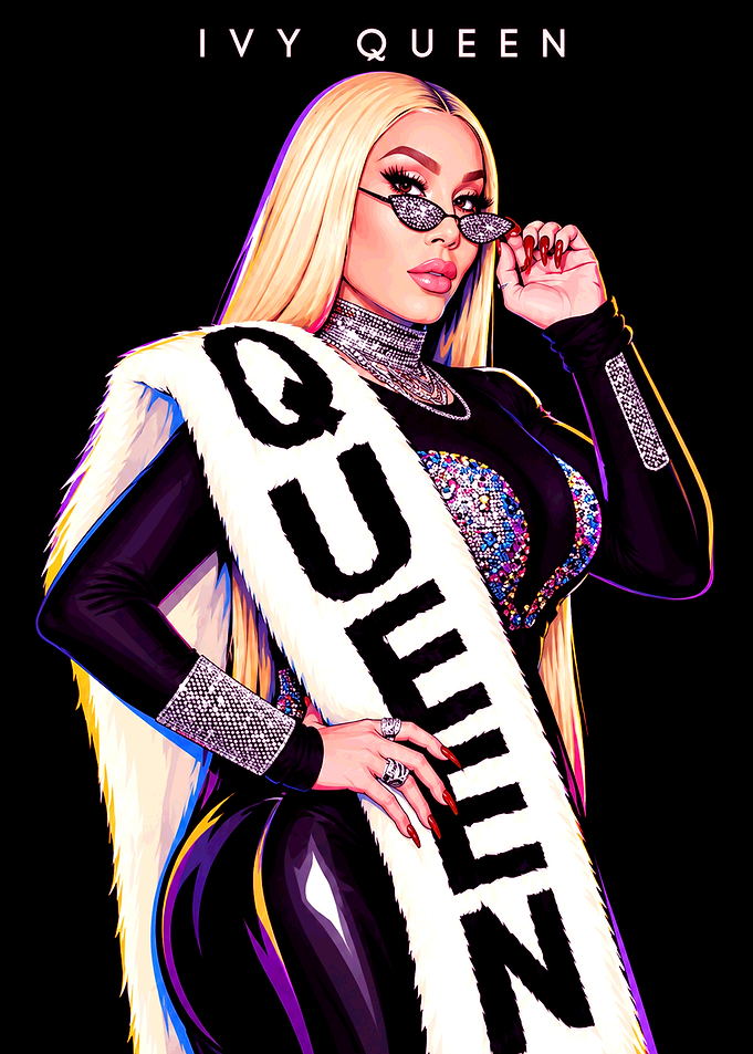 Ivy Queen Portrait Illustration