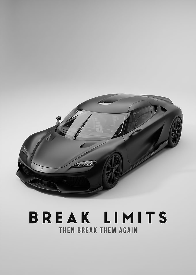 no limits Sleek European m3 car sleek black Gemera poster