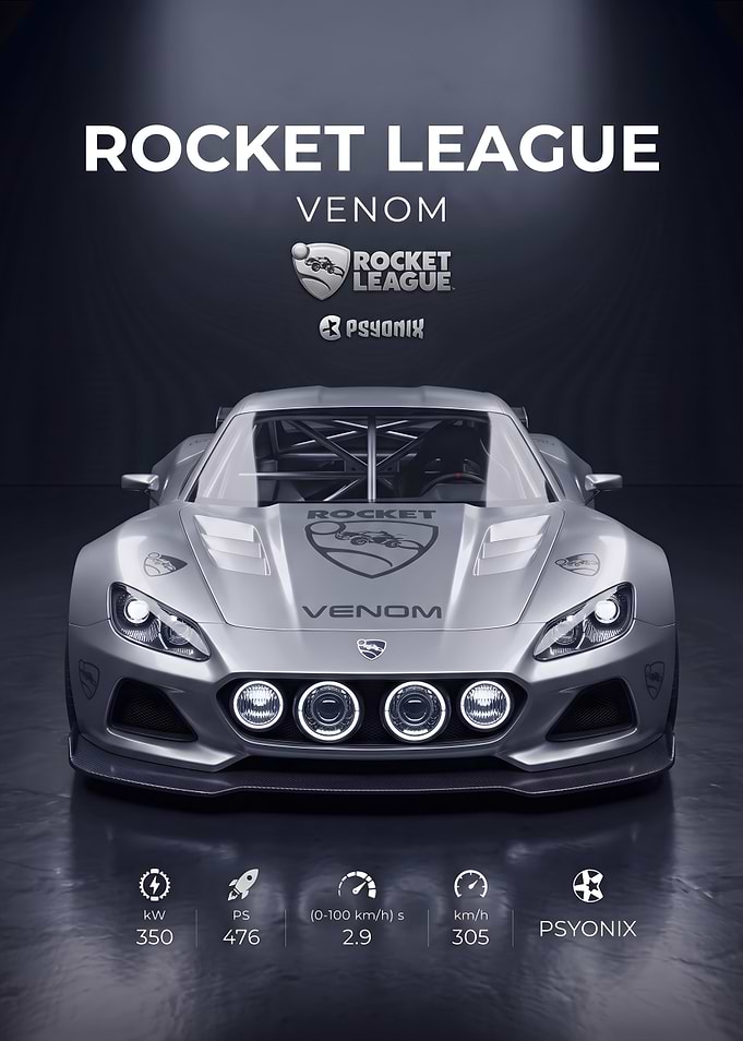 Rocket League Venom Car Poster