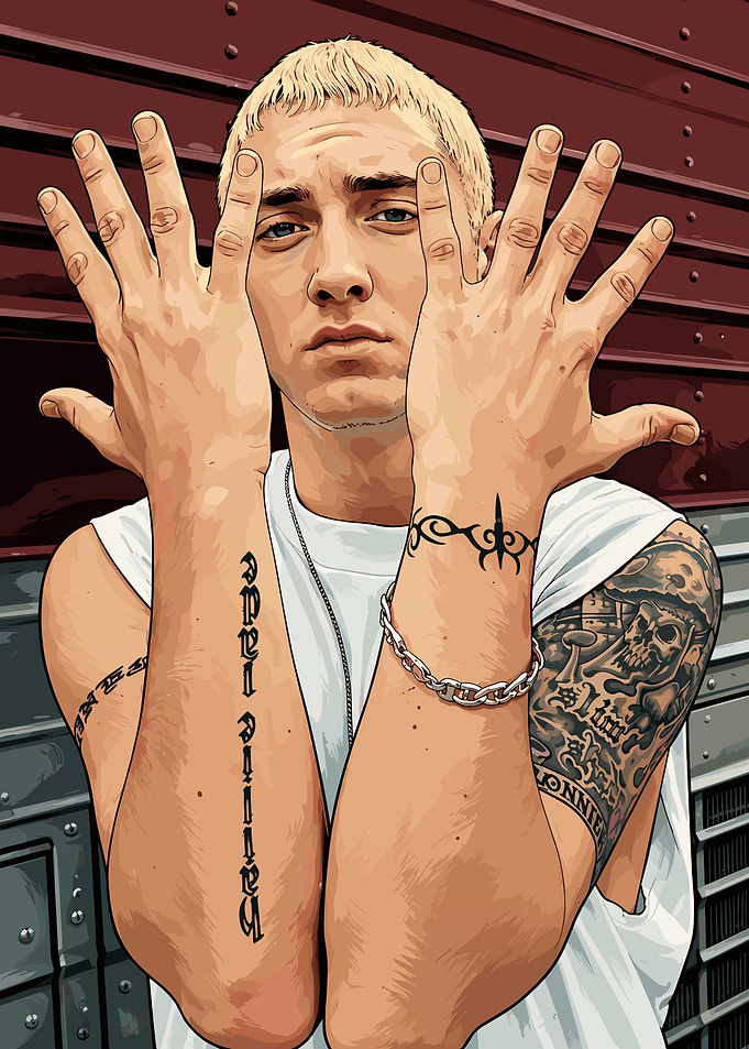 Eminem Portrait Digital Art Illustration
