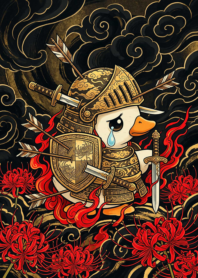 Crying Samurai Duck Warrior