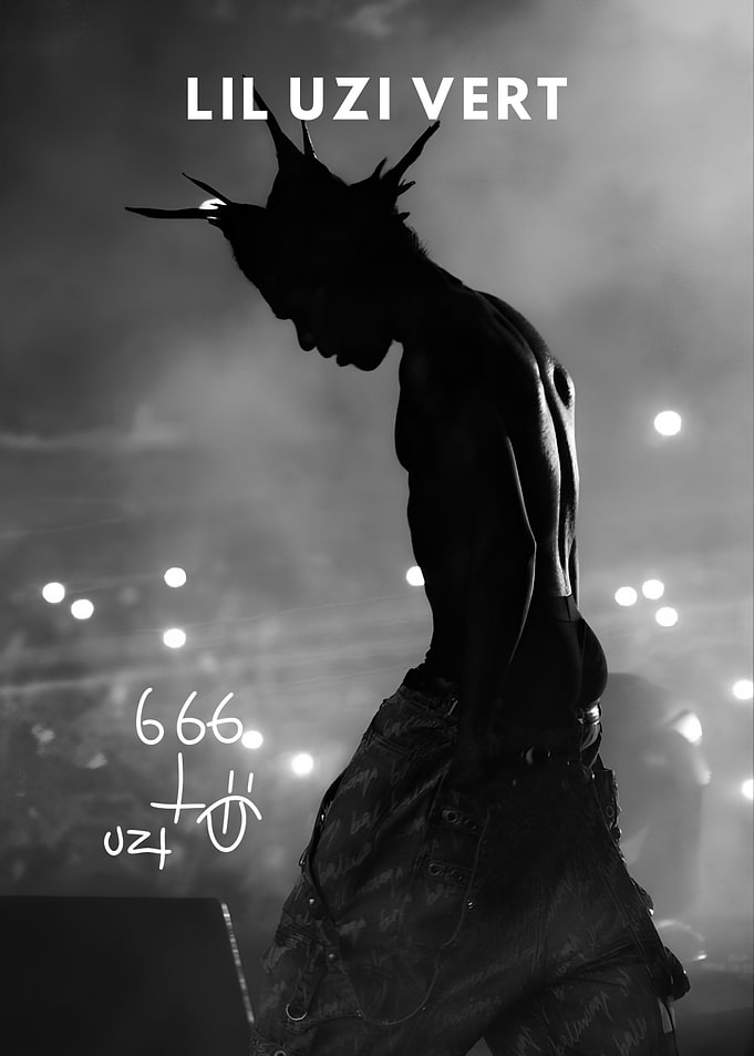 Lil Uzi Vert Concert Silhouette Poster