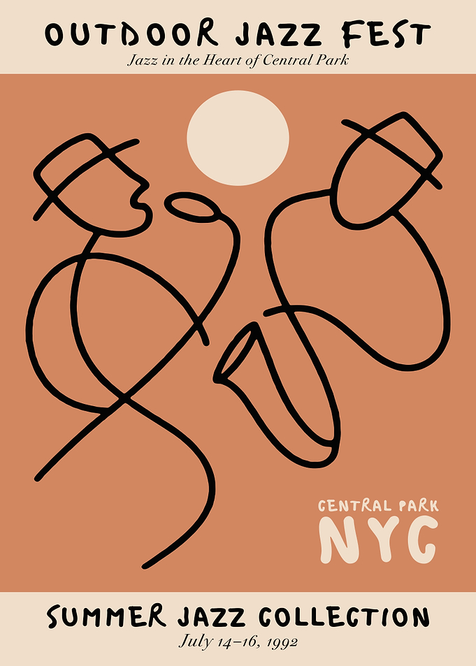 Outdoor Jazz Fest Minimalist Poster