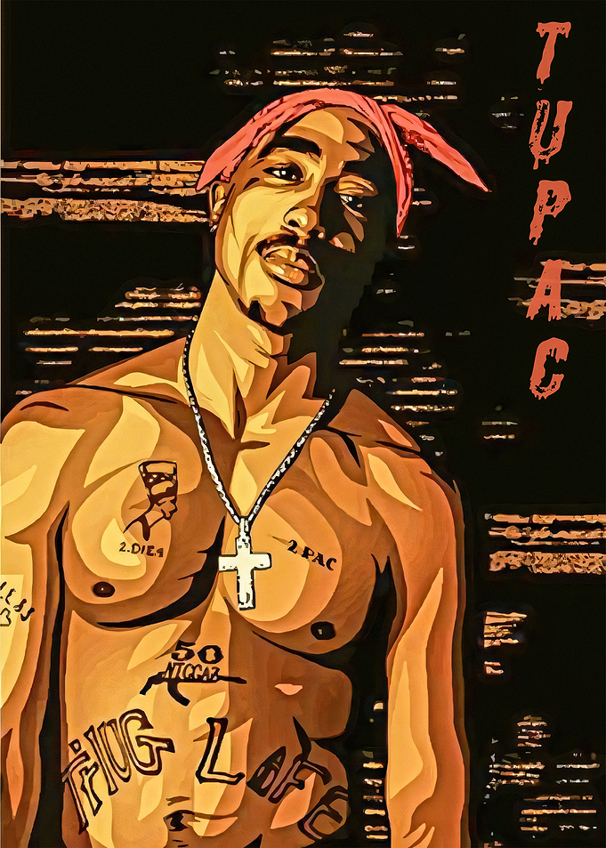 Tupac Shakur Thug Life Portrait