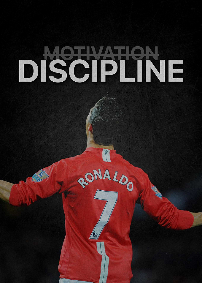 Cristiano Ronaldo Discipline Motivational Poster