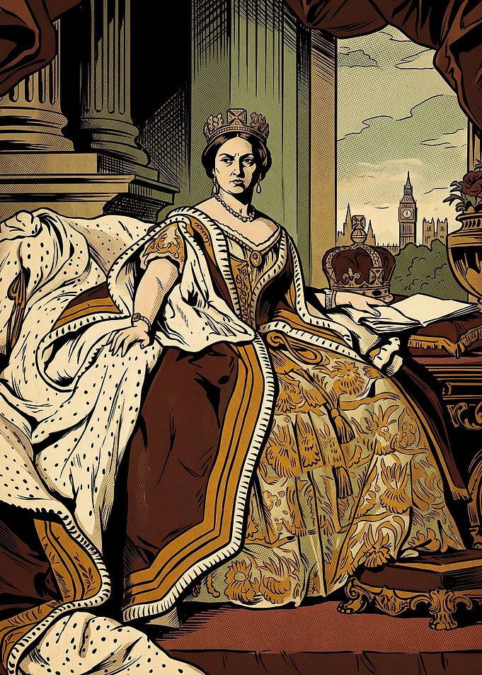 Queen Victoria Royal Portrait Illustration