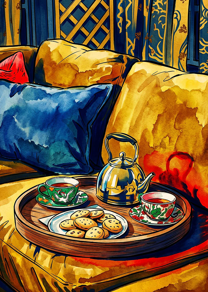 Cozy Tea Time Illustration