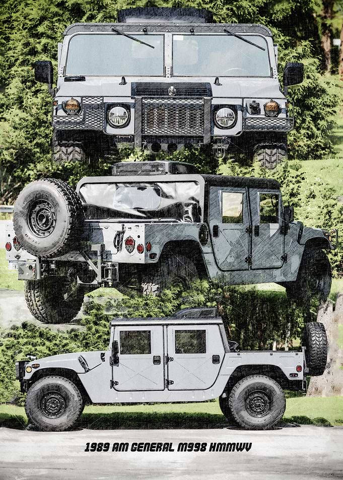1989 AM General M998 HMMWV Poster
