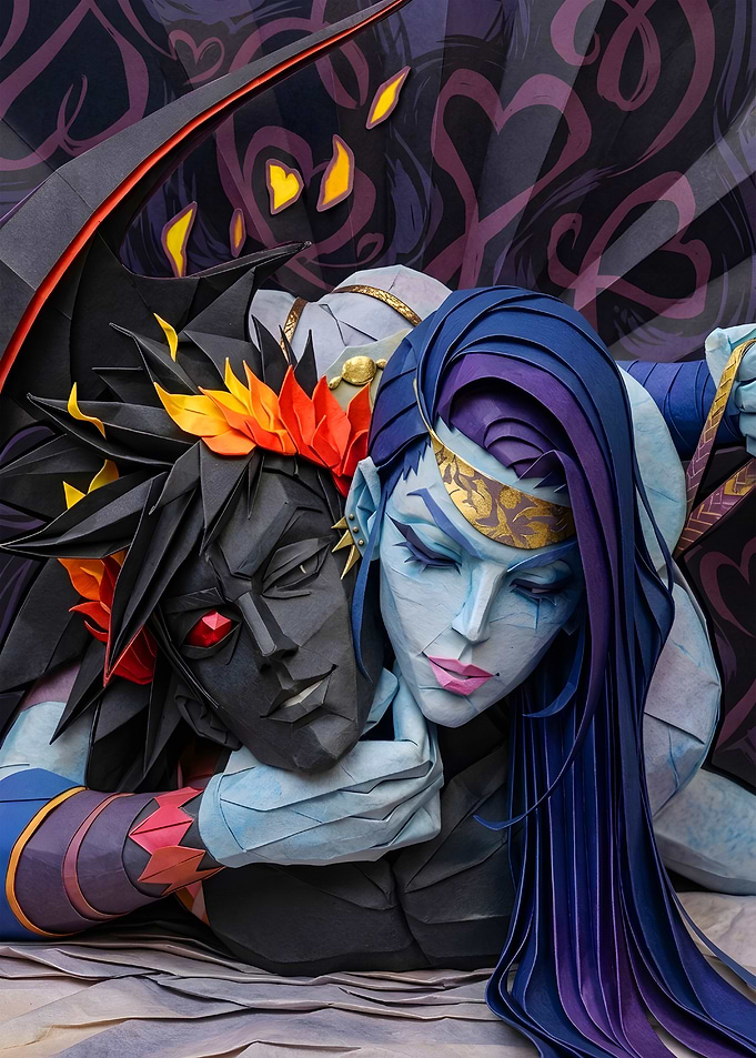 Hades Game Zagreus and Nyx Papercraft