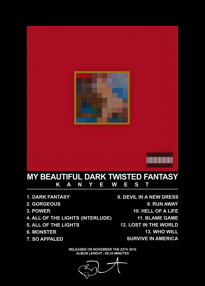 Kanye West MBDTF Album Poster