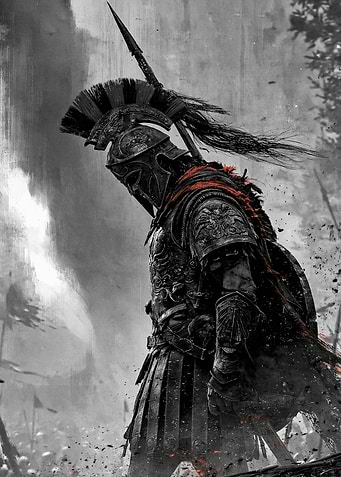 Spartan Warrior in Battle