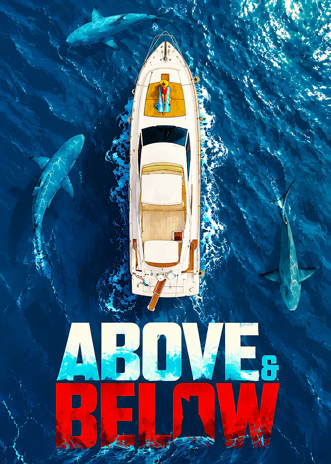 Above and Below Shark Yacht Poster