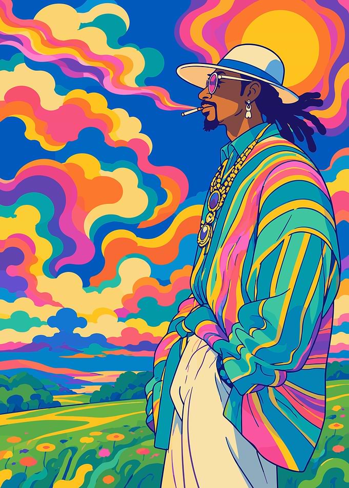 Psychedelic Snoop Dogg Portrait