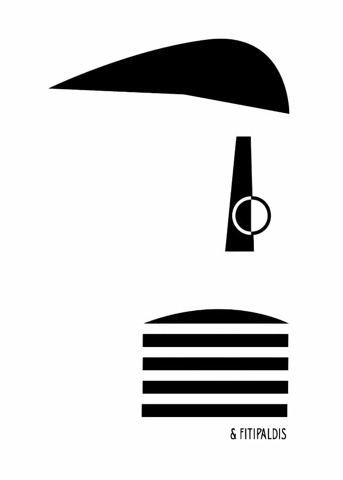Minimalist Portrait of Emerson Fittipaldi