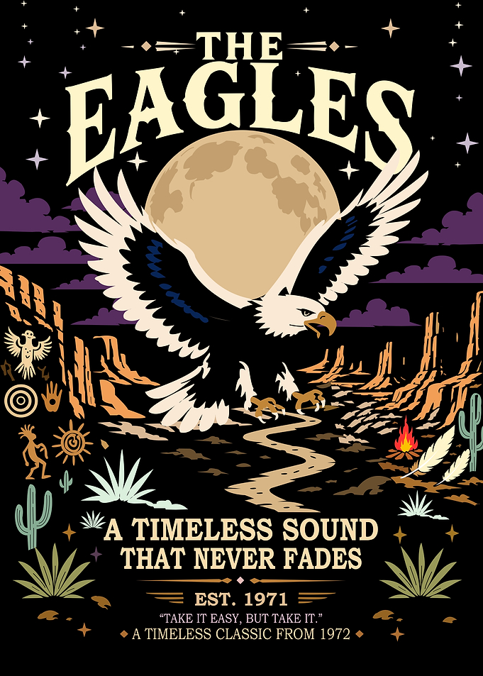 The Eagles Band Tribute Poster